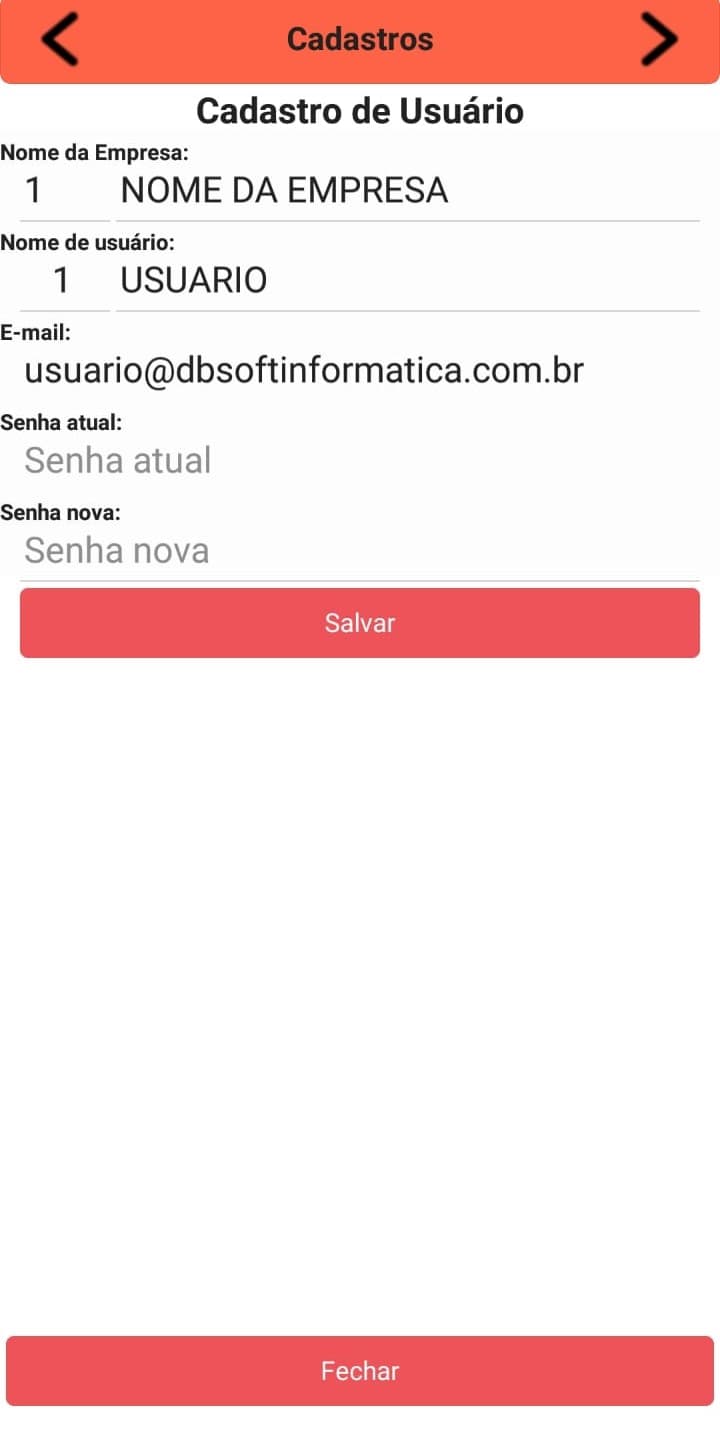 Cadastro de usuários